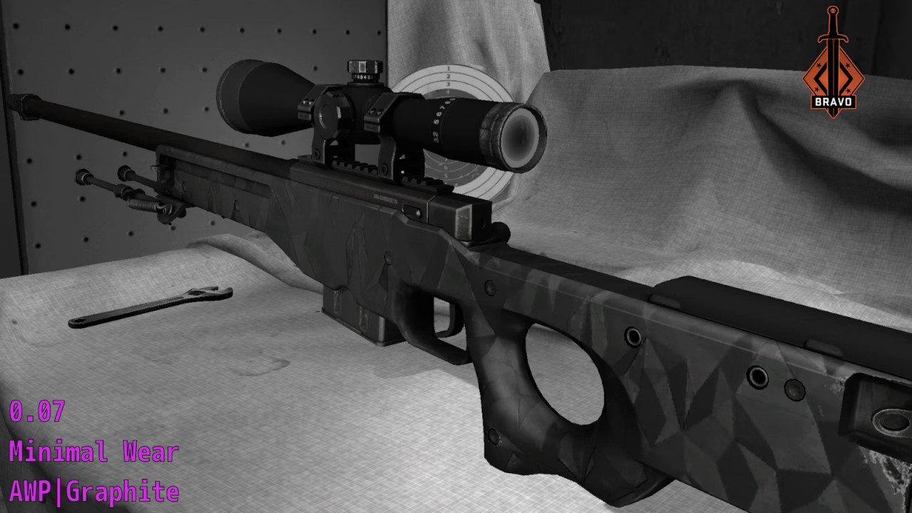 AWP Graphite Skin Wear Preview YouTube