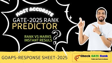 GATE 2025 Rank Predictor | GATE 2025 Results, Score Analysis, Marks vs Rank | GATE2025 Answer-Keys