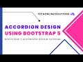 How To Create Accordion Design Using Bootstrap 5 | Bootstrap 5 Accordion | Tech Online Solutions