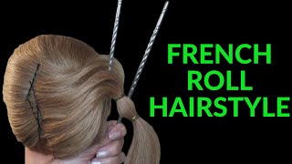 FRENCH ROOL: Timeless Elegance FRENCH TWIST up do Hairstyle tutorial