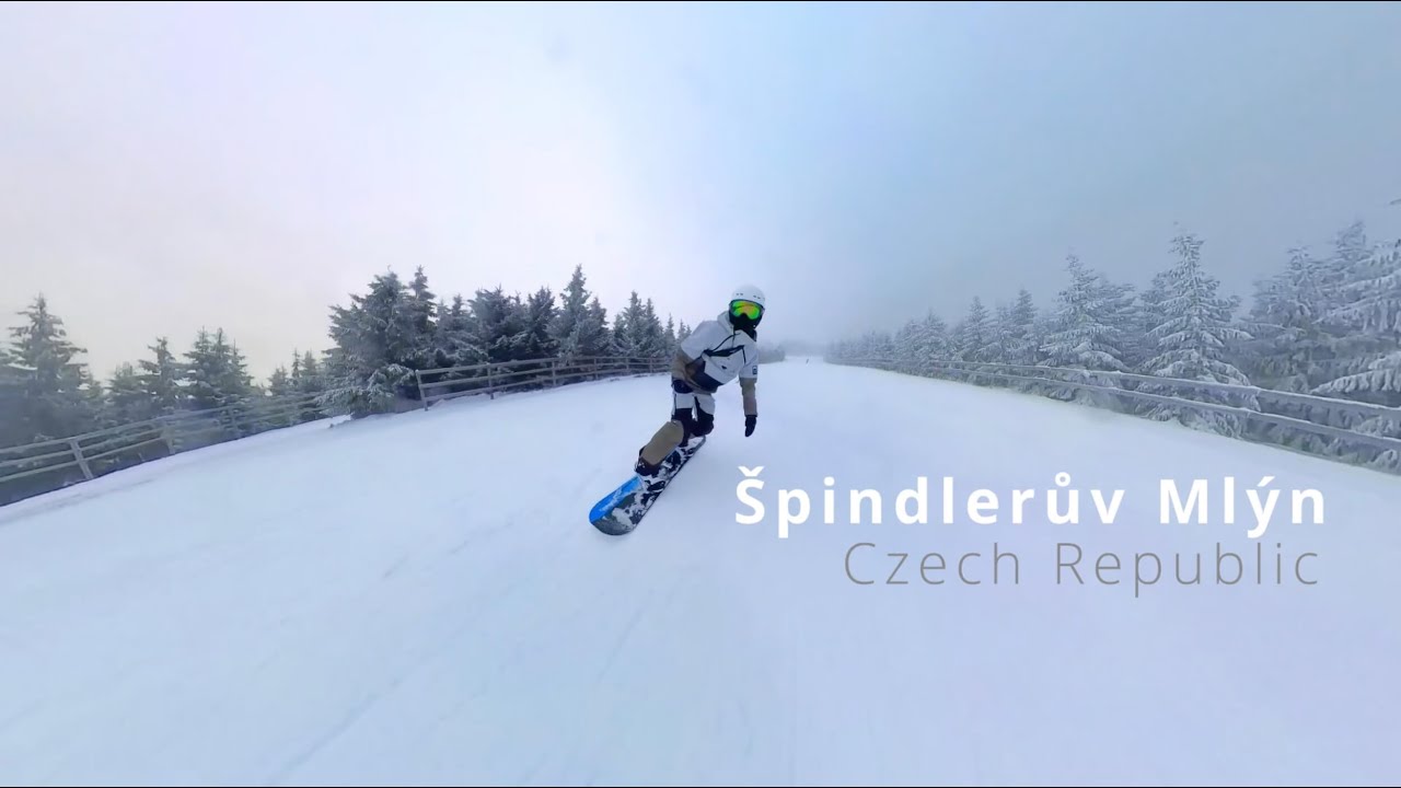 Snowboarding in the Spindleruv Mlyn