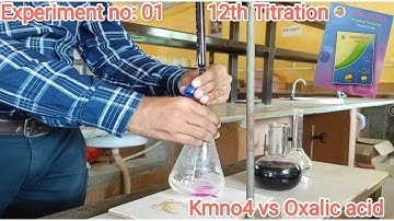 Titration|| to determine the concentration in terms molarity of kmno4 titrating aganist oxalic acid