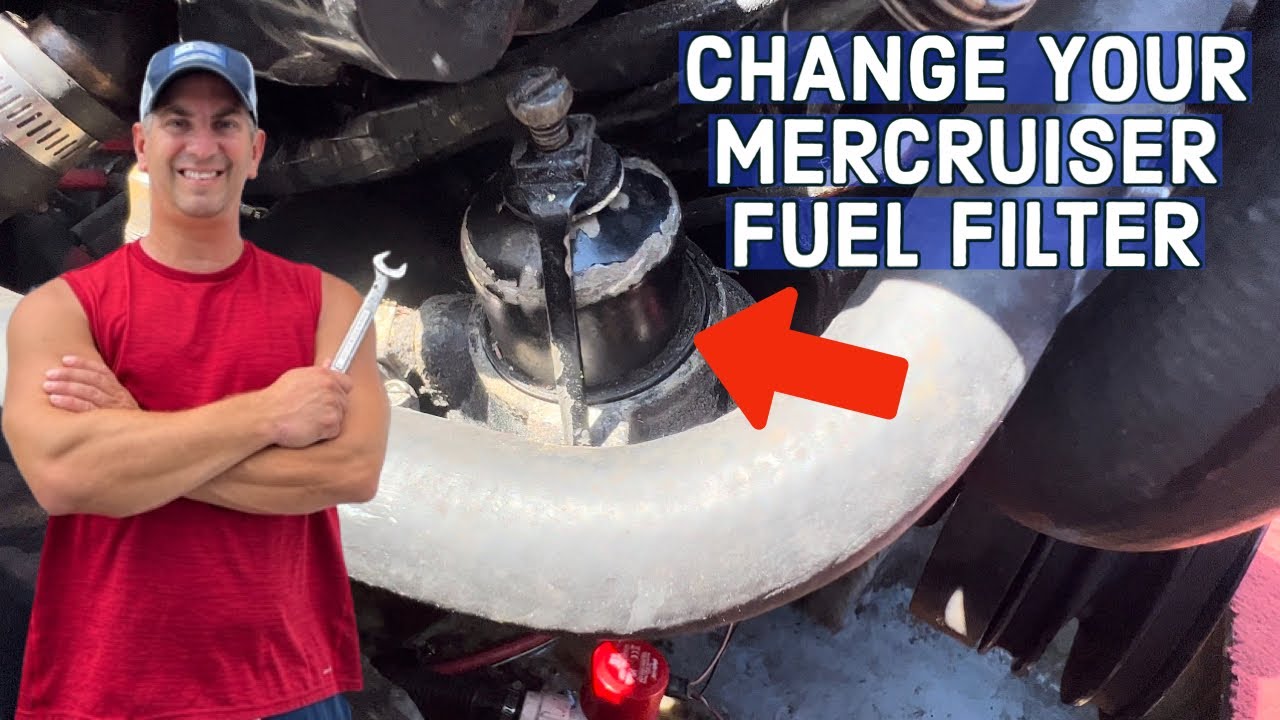 Changing a mercruiser 4 3 fuel filter youtube