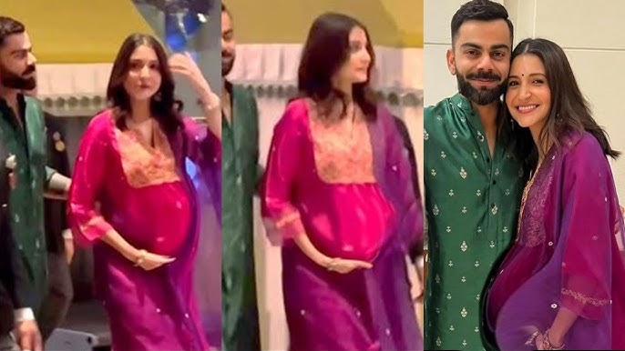 Pregnant Anushka Sharma flaunts baby bump with Virat Kohli before India vs  New Zealand Semi Final