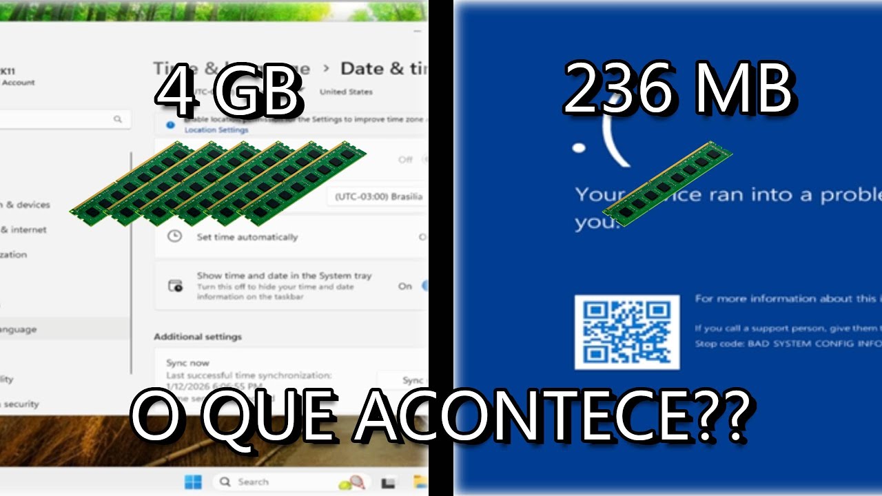 O que acontece se o RAM fica diminuindo no Tiny11