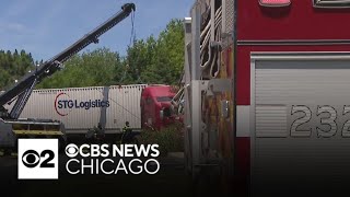 Residents displaced after semi crashes into apartment building in Morris Illinois