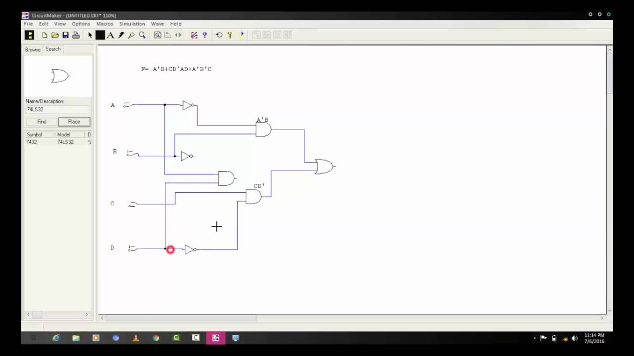 Logic Circuit diagram using circuit maker - YouTube