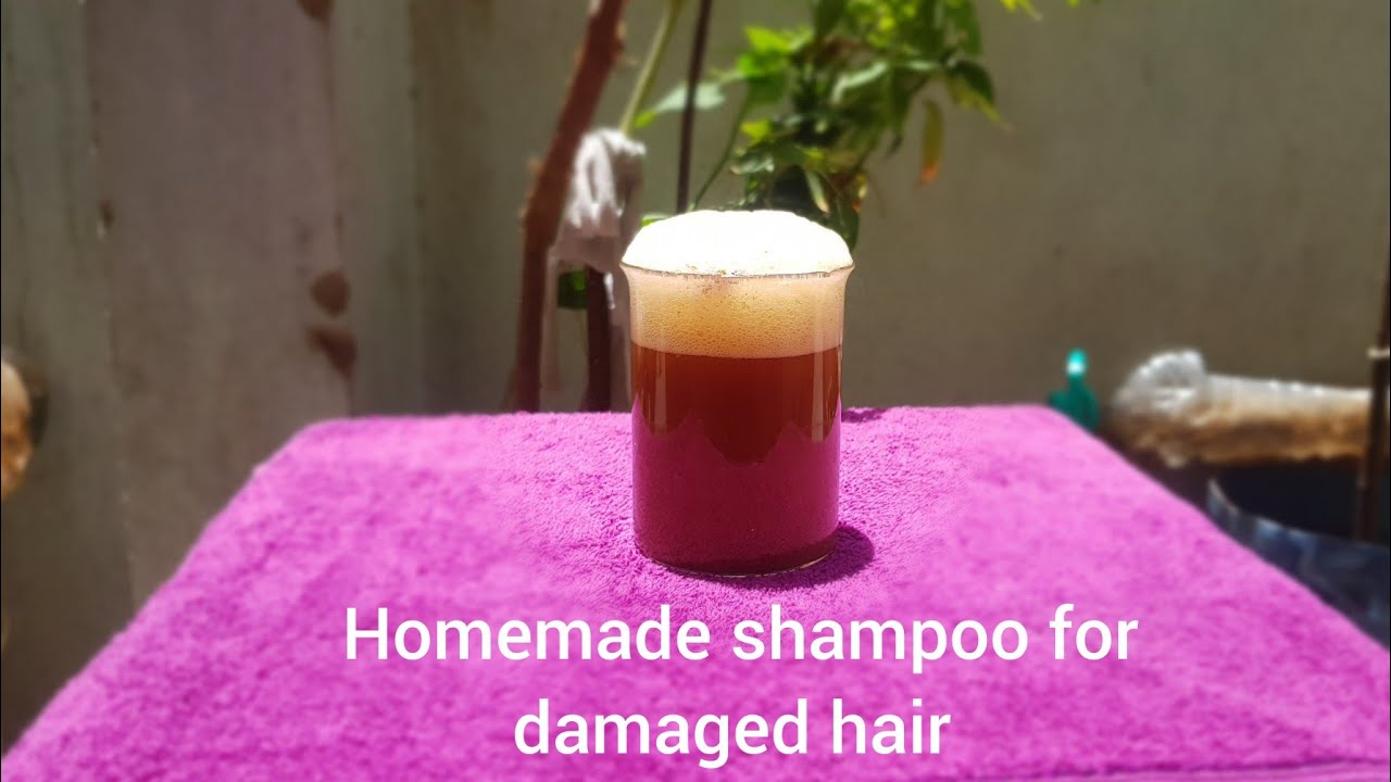 Homemade natural shampoo for damaged hair & To stop hair loss/alovera mathi shampoo YouTube