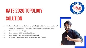 GATE 2023 || GATE 2020 Topology solution|| Closure || boundary point ||Open