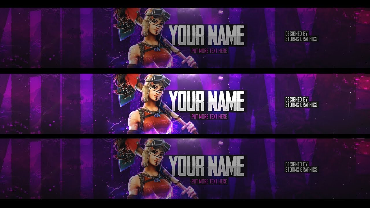 Free Gfx Fortnite Battle Royal Youtube Banner Template Download Youtube