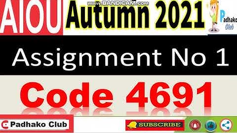 ⏩ AIOU Code 4691 Solved Assignment No.1 Autumn 2021 || Level: MSc sociology