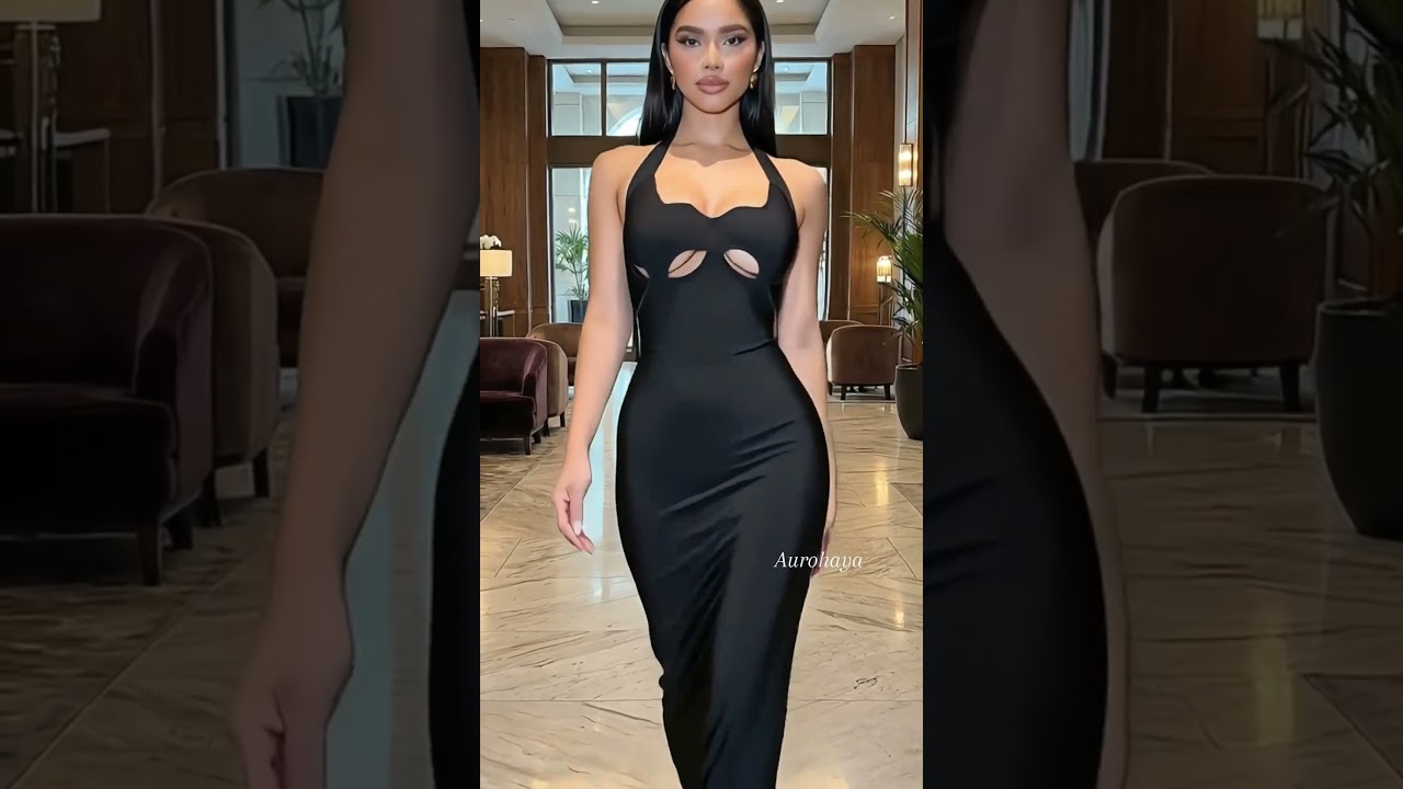Noisette Halter Cut-Out Bodycon Maxi Dresses