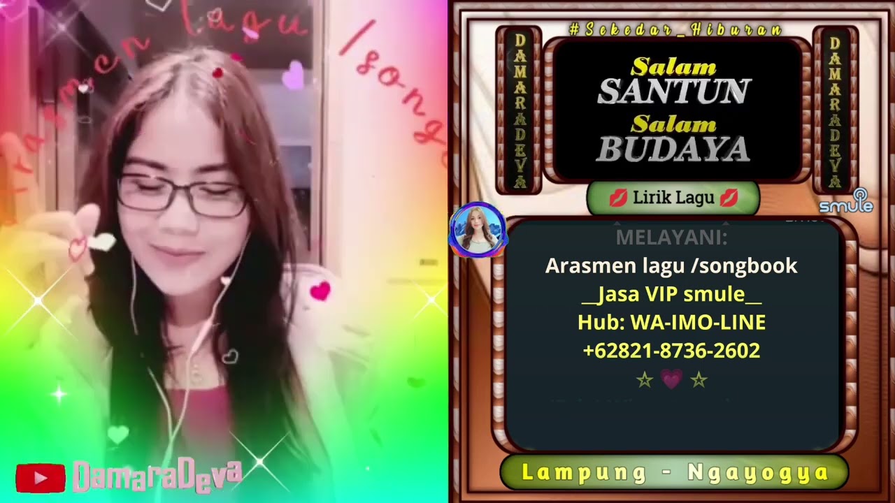 Karaoke smule with Damaradeva_ Lampung ngayogja