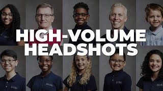 High Volume Headshots  School Portraits, Corporate, Performing Artists