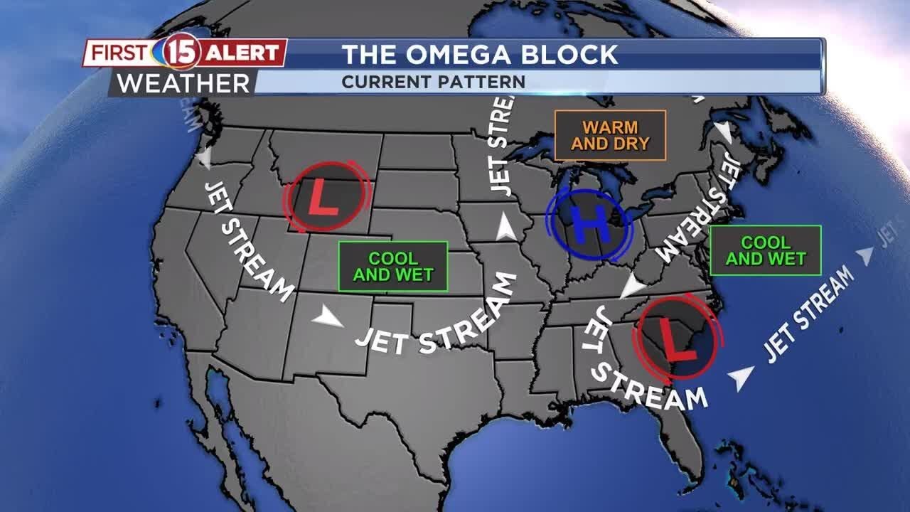 Omega Pattern Omega Block Pattern Keeps Summer-Like Temps Around - YouTube