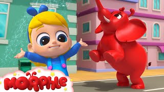 morphle the elephant washes the slime kids cartoons and stories