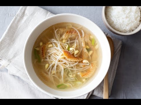 <strong>Bean</strong> sprouts soup with dried pollack(황태콩나물국)_Koreanfood recipe(영어자막)ENG <strong>ver</strong>.
