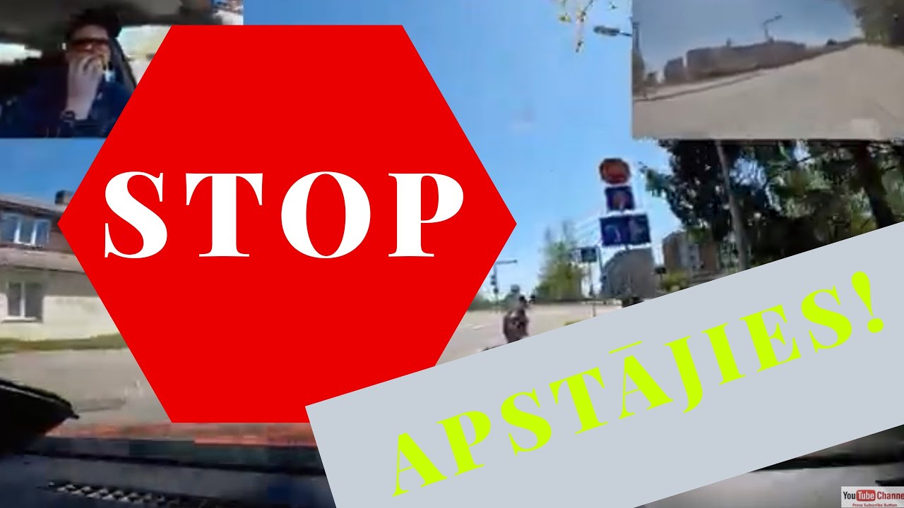 CSDD eksāmens Gulbene | Janis un Janis X neapstājas pie STOP zīmes | A kategorija