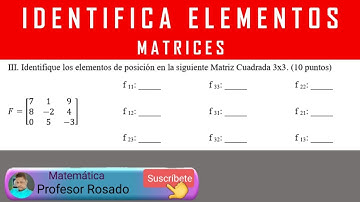 Identificando  la posición de los elementos de una matriz| paso a paso