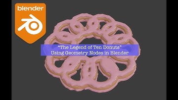 LIVENODING "The Legend of The Ten Donuts" Using Geometry Nodes