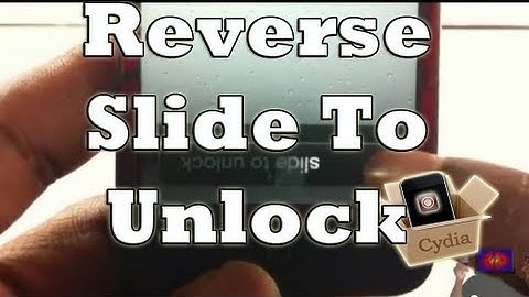 Reverse Slide To Unlock (Cydia Tweak) - Slide Opposite Direction To Unlock iDevice
