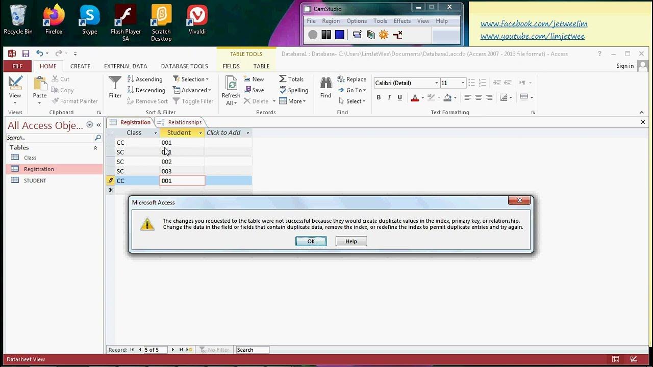 Create Composite Primary Key In Ms Access Database YouTube