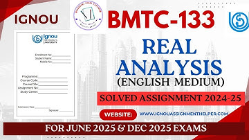 📚 BMTC-133 Real Analysis Solved Assignment 2025 | Meenakshi Study Platform ✅