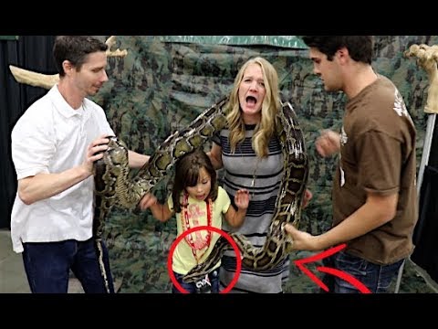 Snake Wraps Coils Around Women