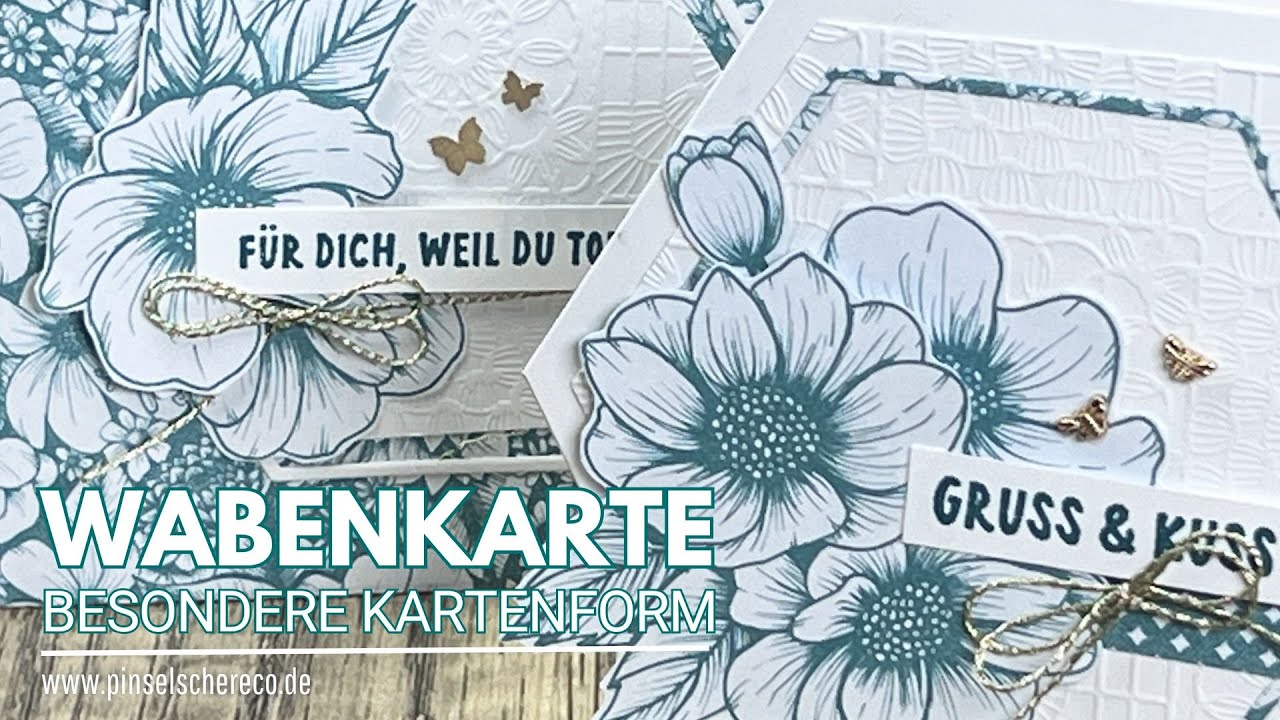 Besondere Kartenform | Wabenkarte | Florale Liebe