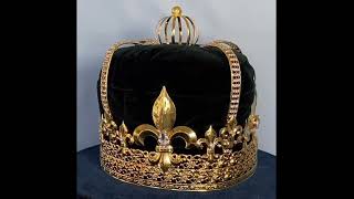 Imperial State Mens King gold and Black Crown - CrownDesigners