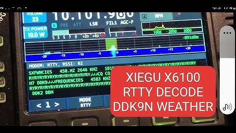 XIEGU X6100 RTTY Decode DDK9N Weather -Thanks Scot
