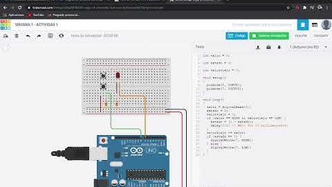 CIRCUITO TINKERCAD - ENCENDER UN LED CON UN PULSADOR