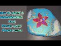 How to create a holographic Faux stained glass painted stone #craft #rockpainting #paintedrocks #art