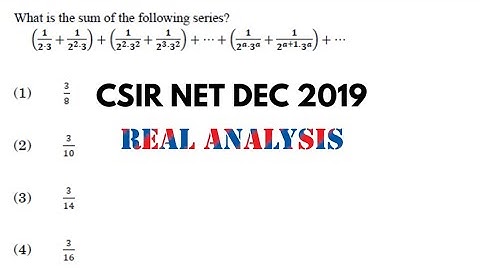 CSIR NET DECEMBER 2019 MATHEMATICS REAL ANALYSIS PART B MARKS 3