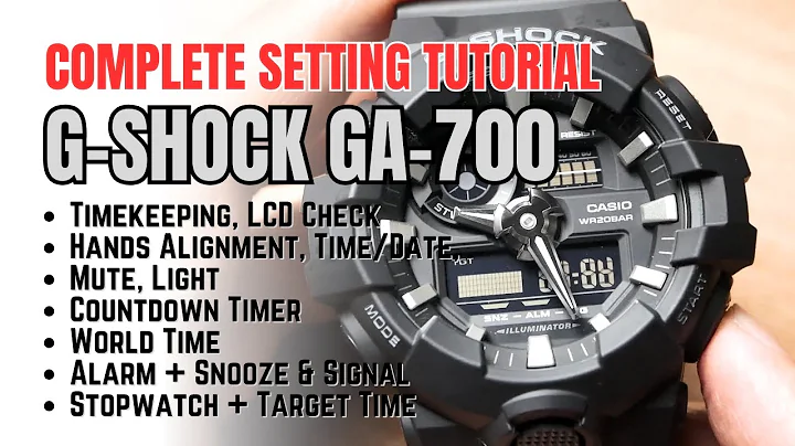 Casio G-Shock GA-700 Setting and Operation Tutorial: Time, Date, Alarm, Timer (GA700, Module 5522)
