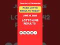 LOTTO 6/42 DRAW RESULTS TODAY JUNE 13, 2026