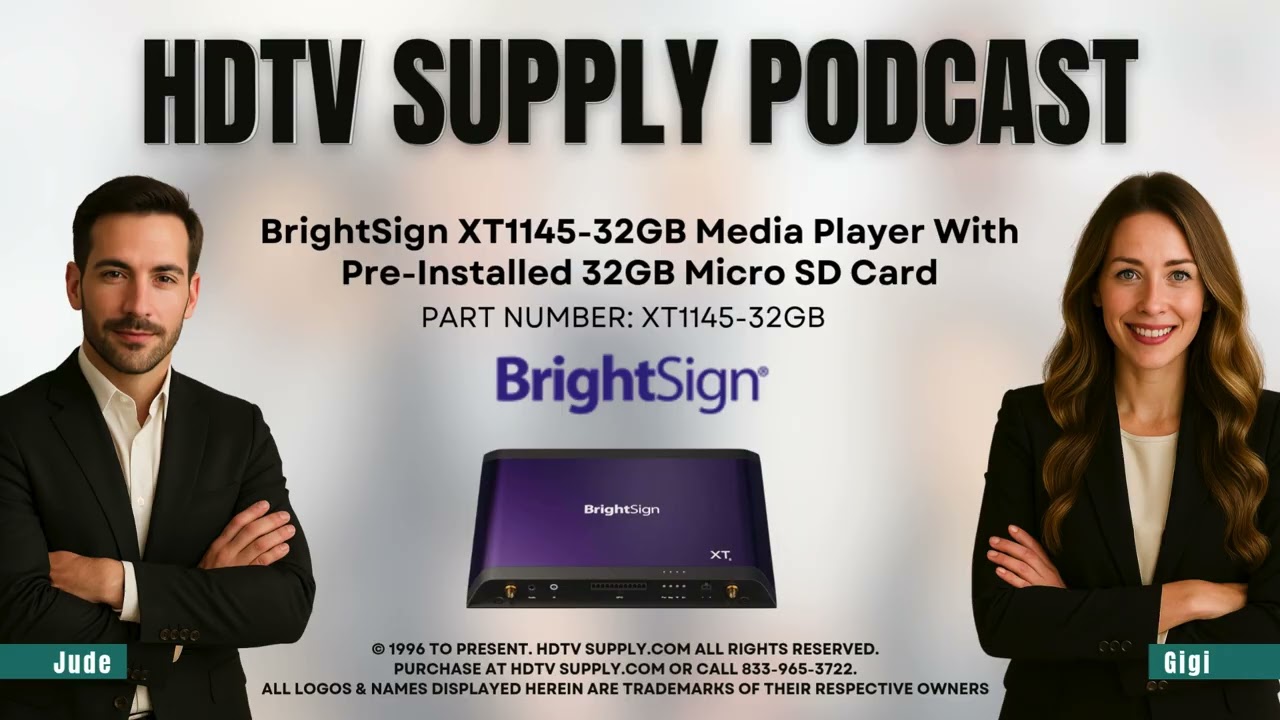 BrightSign XT1145-32GB Media Player With Pre-Installed 32GB Micro 