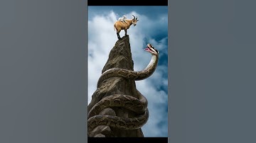 Goats vs Snake 🐍 #nature #wildlife #ai  #snake #python #trending #trendingshorts  #wildlife #goat