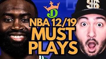 NBA DFS Friday 12/19 (DraftKings NBA MUST PLAYS) | NBA DFS Picks