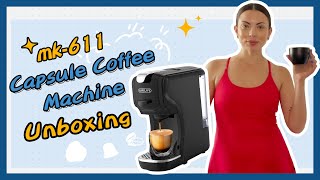 Unboxing Capsule Coffee Machine Review | CAFELFFE MK611 #unboxing #coffee #fyp #espresso #review