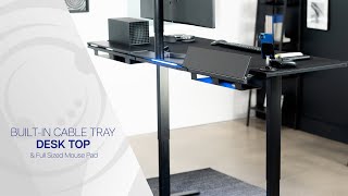 DESK-TOP3-71 71 x 30 Concealed Cable Table Top with Full-Size Pad by VIVO