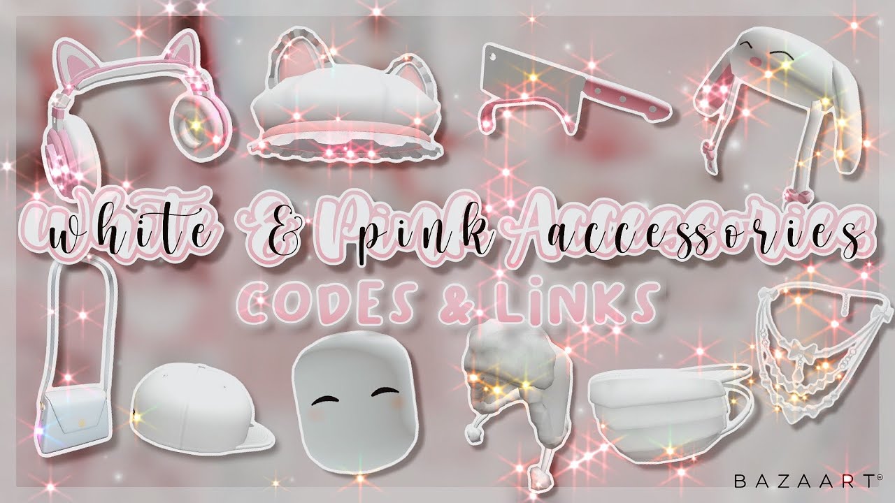 Soft White and Pink Accessories, Codes & Links