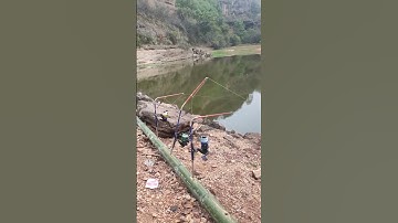 Cần câu máy tự động giật, kéo dây khi cá cắn câu