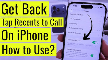 [Fixed] Tap Recents to Call Missing on iPhone? How to Get It Back! in iOS 26!