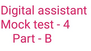 Digital assistant computer bits mock test 4| ap grama sachivalayam computer bits digital assistant