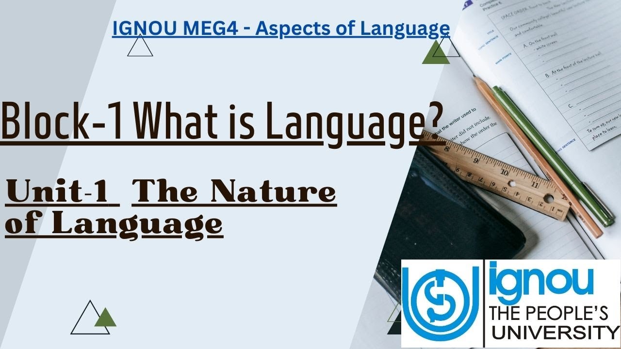 The Difference between Human & Animal Language | IGNOU MEG-4 Aspect of  Language Block-1| In Hindi - YouTube