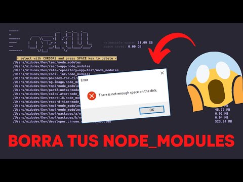 🧨 Gana espacio de tu disco duro borrando node_modules fácilmente con npkill
