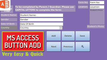 How to Insert buttons Add, Edit, Save & Delete Buttons In MS Access Form