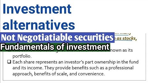 Fundamentals of investment chapter 2 bcom |Fundamentals of investment b.com 6th sem playlist| Part 4