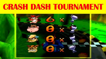 Crash Dash Tournament in HARD Difficulty with 7 Trophies to Win - Crash Bash | PS1